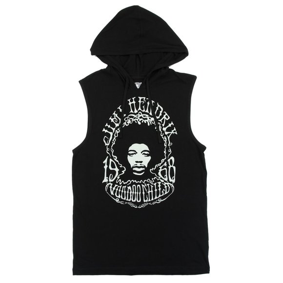 Purple Haze Other - 🎁Jimi Hendrix Mens Cutoff Sleeveless Hoodie Shirt